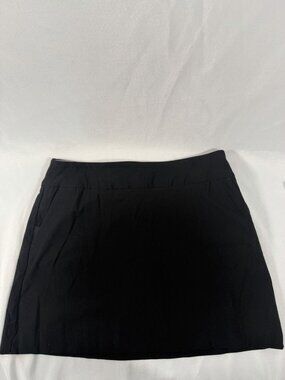 Swing Control Performance Golf Pickleball Skort Size 14 Solid Black Print